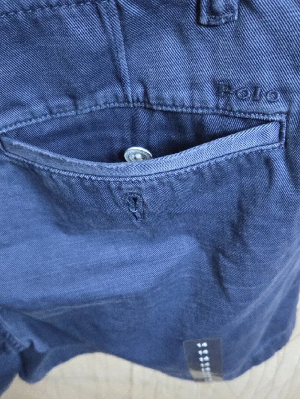 Polo by Ralph Lauren Indigo Flat-Front‎ Cotton Shorts